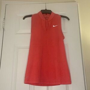 Nike Coral Sleeveless Golf Workout Top